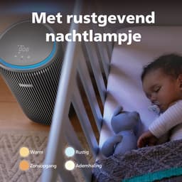 Philips PureProtect 3200 Series - Luchtreiniger - CADR 520m3/u - Ruimtes tot 135m2 - 3 Laags HEPA Filtratie - Air+ App - Ultrastil - Nachtlampje - Zwart - AC3221/13 — thumbnail 9