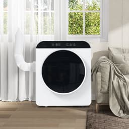 Re-purelife® wasdroger compact met 6 programma's - droogtrommel van ABS met UV- en hoge temperatuursterilisatie - wanddroger met timer en kinderslot - modern wit 49,5 × 42 × 59,5 cm — thumbnail 7