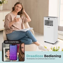 SereneLife Mobiele Airco - 9000 BTU - Portable Air Conditioner met WiFi - 3-in-1 Airconditioner met Afstandsbediening - Inclusief Raamafdichting — thumbnail 7