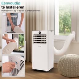 SereneLife Mobiele Airco 7000 BTU - Airconditioner met Verwarmingsfunctie - Afvoerslang - WiFi - voor Slaapkamer en Woonkamer — thumbnail 5