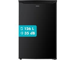 Tomado TLT5501B tafelmodel koelkast energiezuinig - 126 liter - Zonder vriesvak - 55 cm breed - Zeer stil: 35 dB - Led-verlichting - Energielabel C - Vrijstaand - Zwart