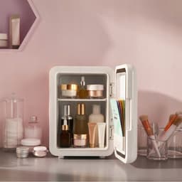 Mini Koelkast - Cosmetische Koelkast - Skincare Fridge - 4L - 12V/220V Koel & Warm - LED 7-kleuren & Spiegeltouchscreen - Stil 25dB - Voor Thuis, Auto & Huidverzorging — thumbnail 6