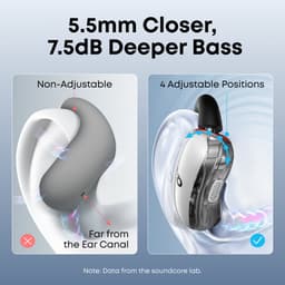 Soundcore V40i by Anker, open-ear hoofdtelefoon, kristalhelder ontwerp, 4 verstelbare standen voor een goede pasvorm in elk oor, 2x diepere bas, IP55, 21 uur afspeeltijd, duidelijke AI-gesprekken, Bluetooth 5.4, app-bediening — thumbnail 8