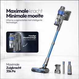 Chesto T1 Steelstofzuiger Draadloos 400W – 35.000 Pa – Ultralicht – LED-zuigmond – 3 Opzetstukken — thumbnail 8