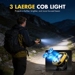 Oplaadbare magnetische LED-werklamp, waterdicht en draagbaar, Geschikt Geschikt autoreparaties, bouwplaatsen en noodgevallen. — thumbnail 2