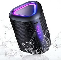 Fokelyi S1 Bluetooth Speaker 24W- Draadloze Muziek BoxTot - IPX7- TWS Pairing - Bluetooth 5.4- Draagbare Draadloze Speaker met RGB Lichtshow -Mini Bluetooth Speaker - IPX7 Waterproof - RGB-verlichting - Draagbaar - Zwart — thumbnail 1