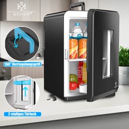 KESSER® K-MKS-2076 - Mini-koelkast - 15 Liter - AC DC 220-240V en 12V - Verwarmingsfunctie - Zwart — thumbnail 9