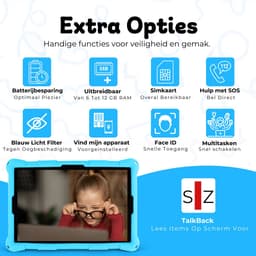 Bosstony Snelle Kindertablet 10 inch - Ouderlijk Toezicht - 6000mAh Batterij - Compleet Pakket - Android 13 - Full HD - Kindertablet vanaf 3 jaar - 6 GB Ram - 2.0GHz processor - 192GB Geheugen - Tablet Kinderen - Kids Tablet — thumbnail 9
