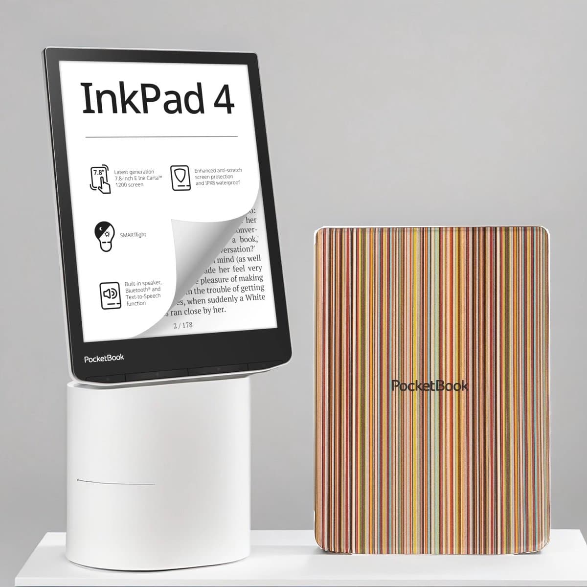 PocketBook InkPad 4 + Colorful Stripes Shell Cover - Voordeelbundel — afbeelding 1