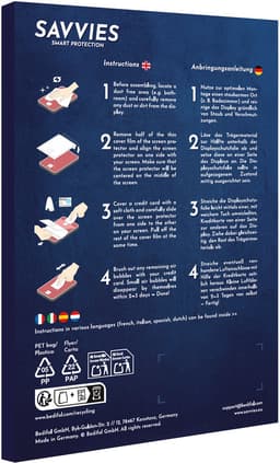 3 Stuks Savvies Screenprotector - geschikt voor Philips Airfryer HD9876/90 - beschermfolie glas transparant — thumbnail 10