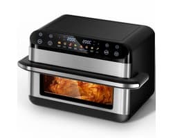Saikefy Airfryer XXL - 11 Liter- 8Programma's - Airfryer met Intelligent Touchbediening - Hetelucht friteuse - Tot 8 Personen - Zilver