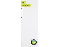 Exquisit KS350-V-H-040EW - Koelkast - RVS Handgreep - 5 Jaar Garantie - 331 Liter - 40dB - Wit