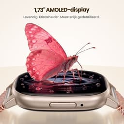 Avalue Smartwatch Dames & Heren - 1,8" AMOLED - Bluetooth Bellen - Hartslag & Bloedzuurstof - Slaaptracker - - Meerdere Sportmodi - Geschikt voor Android en iOS - Rose Gold en Wit — thumbnail 4