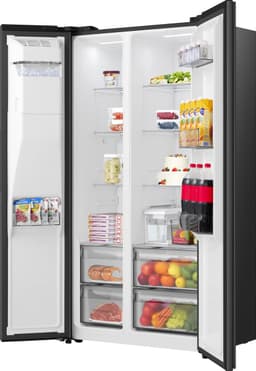 Hisense RS5P528STFE - Amerikaanse koelkast – Zwart - No-Frost - 178 cm hoog - 528 liter - Energielabel E - Invriesvermogen 10 kg/24u - Geluidsniveau 40 dB(A) - IJs- en waterdispenser - LED Display - FastFreeze - Deuralarm - Interverter Compressor — thumbnail 11