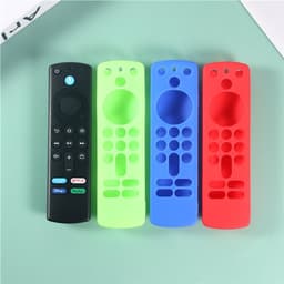Geschikt voor Amazon Alexa Voice Remote (3e generatie) — Glow-in-the-dark siliconen beschermhoes — 2-pack (groen + lichtblauw) — thumbnail 3