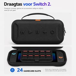 Sounix Case Geschikt voor Nintendo Switch 2 - Ingebouwde standaard - Hoesje Geschikt voor Switch 2 - Beschermhoes - Opbergtas - Zwart — thumbnail 5
