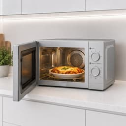 Heinner HMW-MD20MSL Solo Magnetron Vrijstaand 20 Liter - 700W met 5 Vermogensstanden - Ontdooifunctie & Timer 35 Min - Mechanische Bediening - Zilver — thumbnail 4