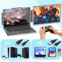 14" HDeye PM14R Draagbare Monitor – FHD 1920x1200 IPS, Dual USB-C, Mini HDMI, Ultra Slim – Voor Laptop, Telefoon, Gaming — thumbnail 9