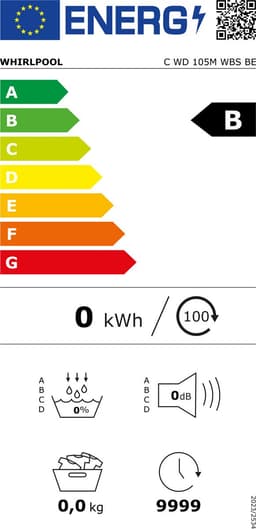 Whirlpool C WD 105M WBS BE - Wasdroger - Warmtepompdroger - 10 kg — thumbnail 2