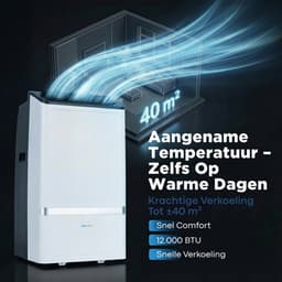 Aironex Mobiele Airco 12000 BTU – App & Afstandsbediening – Stil & Compact – Mobiele Airconditioner met Raamafdichting - Mobiele Airco voor Slaapkamer, Woonkamer, Kantoor — thumbnail 7