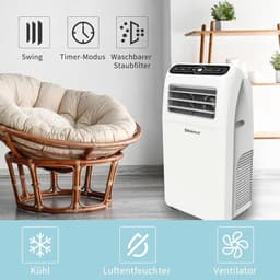 Shinco Mobiele Airco - Draagbare Airco - Portable Airco - Verrijdbare Airco - 12000 BTU - Koeling Ventileren Ontvochtigen tot 360m3 — thumbnail 6