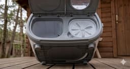 Mini Wasmachine 3 kg – CompactWash Travel 230W met 2 kg Centrifuge, Bovenlader, Semi-Automatisch, Energiezuinig, Draagbare Camping Wasmachine – Wit Urbanhome — thumbnail 3