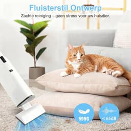 Dierenhaar stofzuiger-Kruimelzuiger - handheld huisdier haar verwijderaar-draadloze stofzuiger voor huisdieren-honden katten haar remover-compact mini stofzuiger-AKS-801-wit — thumbnail 5