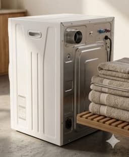 Wasdroger 3 kg – CompactDry Pro 1020W Luchtafvoerdroger Voorlader, 40L Capaciteit, 3 Droogprogramma’s, Compact & Energiezuinig – Wit Urbanhome — thumbnail 1