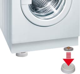 Scanpart trillingsdempers wasmachine rond - Geschikt voor AEG Bosch Miele Samsung Siemens - Wit - Universeel - Set van 4 stuks — thumbnail 1