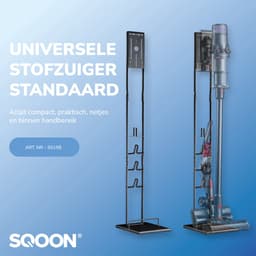 SQOON® Stofzuigerstandaard - Universeel -Geschikt voor o.a. Dyson V7, V8, V10, V11, V12, V15, V16 - Ook geschikt voor andere merken zoals AEG, Rowenta X-FORCE, Bosch, - Inclusief accessoires houders — thumbnail 6