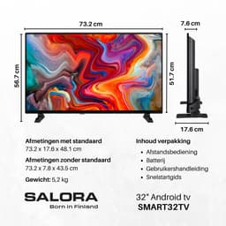 Salora SMART32TV - Smart tv 32 inch - Smart TV - Televisie - HD Ready - 32 inch smart tv - 2025 model — thumbnail 10