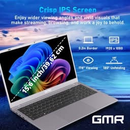 GMR 15.6" Laptop voor Thuis & Studie - Athlon Silver - 8GB/256GB - Windows 11 Pro + Office 2024 — thumbnail 2