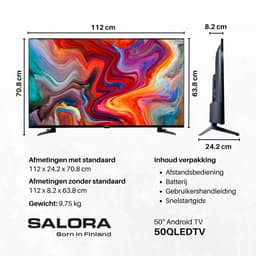Salora 50QLEDTV - 50 Inch Smart TV - 4K TV - Smart TV - Televisie - QLED - Zwart - 2025 — thumbnail 6