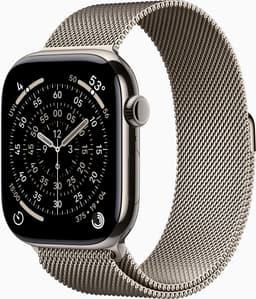 Apple Watch 11 - Wifi + 5G - 46mm - Titanium Case with Natural Milanese Loop - S/M — thumbnail 1