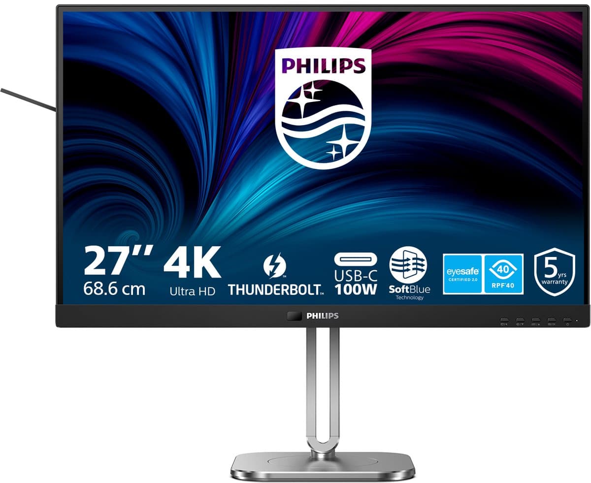 Philips 27B2U6903 - 4K IPS Thunderbolt 4 Monitor - USB-C 100w - 5 jaar Garantie - 27 inch — afbeelding 1