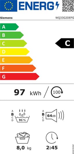 Siemens WQ33G2DEFG - iQ500 - Wasdroger - Warmtepompdroger - NL/FR display — thumbnail 2