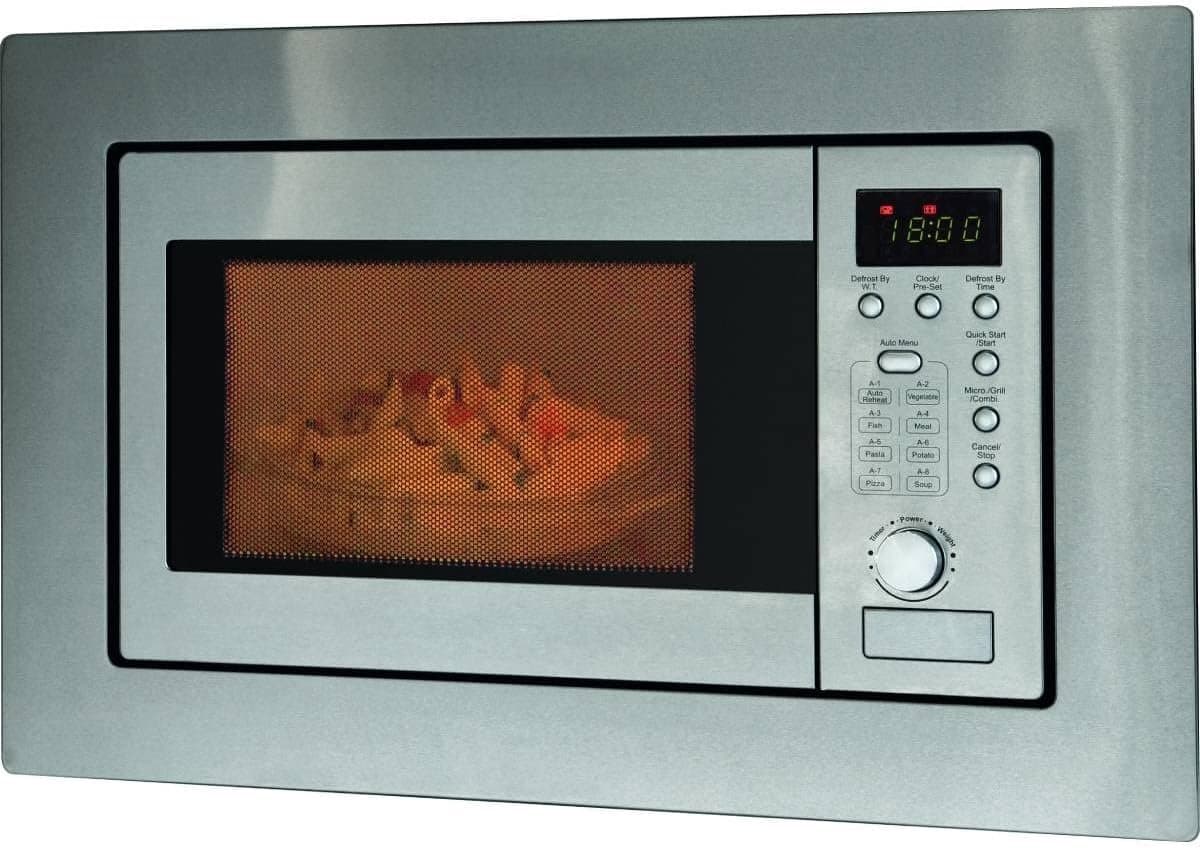 Inbouw magnetron met grill | 20 liter | 8 automatische programma's | Ontdooi functie | Roestvrij staal | 800 watt — afbeelding 1
