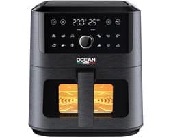OCEAN OCAFK1755DWN - Airfryer - 5.5L - 1700W - Doorkijk lade - 12 Programma's