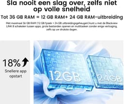 Blackview LINK 8 Tablet - Octa Core G100 Tablet - 12.7 Inch - 36 GB RAM + 256 GB ROM - Android 15 Tablet - Met Toetsenbord(QWERTY), Beschermhoes, Muis, Stylus - 8400 mAh - 90 Hz 2K FHD Scherm - Widevine L1 - 5G WiFi - Gezichtsherkenning - Blauw — thumbnail 8