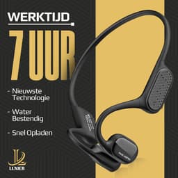 LUXIER Bone Conduction Headphone – IP68 Waterdicht – 32GB Geheugen – Open-Ear - Sport Headset – Draadloze Oortjes – Bluetooth 5.3 – Geschikt voor elk Apparaat – Black Friday Deal — thumbnail 2