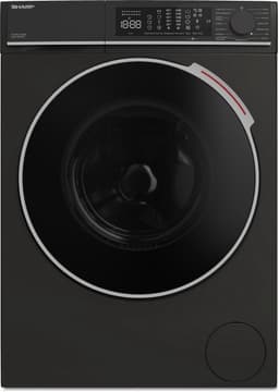 Sharp ESNFL814CBDABX - wasmachine - energie label A-20% - 8kg - 1400 toeren - 15 programma's - Mat Zwart — thumbnail 1