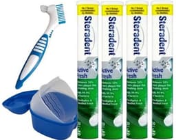 Steradent Reinigingstabletten - Active Fresh 4 x 30 Tabletten — thumbnail 1
