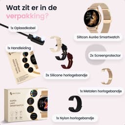 Siltcon® Auréa Smartwatch Dames - Horloge Dames - Stappenteller Horloge Dames - Hartslagmeter - Slaapmonitor - Saturatiemeter - Geschikt voor iOS/Android - AMOLED - RVS - Elke pols - Incl. 5 Bandjes — thumbnail 13