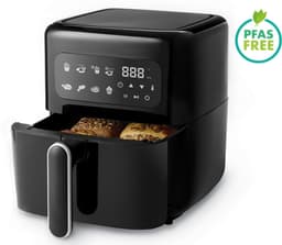 FRITEL Airfryer SnackTastic® 4303 – Compacte Airfryer / Heteluchtfriteuse 2,8L – 1200W – Voor 1-2 Personen – Digitaal Touchscreen – 8 Programma’s – Vaatwasserbestendig – PFAS-vrij – Zwart — thumbnail 1