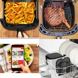 Tefal Easy Fry & Grill EY8014 XXL 6,5L - 2-in-1 Heteluchtfriteuse met Uitneembare Verdeler - Blauw Airfryer met 8 Automatische Kookprogramma's - Beste Grote Airfryer van Tefal - Digitaal Display - Extreem stil - Koken Zonder Olie - Anti Aanbaklaag — thumbnail 8