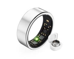 Royal Empire Smart Ring – Slimme Ring voor Heren & Dames – Inclusief Oplaaddoosje – Slaapmonitoring, Hartslag, Bloeddruk & SpO2 – IP68 Waterdicht – Nederlandse App – Zilver – Maat 10