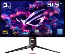 ASUS ROG Swift OLED PG32UCDP - 4K UHD WOLED Gaming Monitor - Dual Mode 240Hz - 0.03ms - USB-C 90W Power Delivery - G-Sync Compatible - 31.5 Inch — thumbnail 1