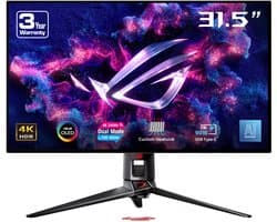 ASUS ROG Swift OLED PG32UCDP - 4K UHD WOLED Gaming Monitor - Dual Mode 240Hz - 0.03ms - USB-C 90W Power Delivery - G-Sync Compatible - 31.5 Inch