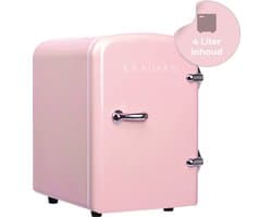 Kaaiman Mini Koelkast 4L – Mini Koelkast 12V & 220V – Cosmetische Koelkast – Warm & Koud Functie – Rechtsdraaiende Deur – Skincare Fridge – Roze
