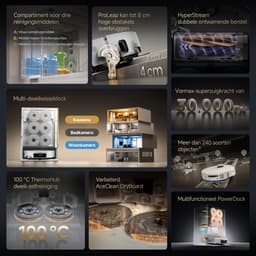 Dreame Matrix10 Ultra White – Robotstofzuiger én dweil met automatische dweilwissel – 30.000 Pa zuigkracht – 100°C zelfreinigend systeem – Voor tapijt, harde vloeren en drempels — thumbnail 14